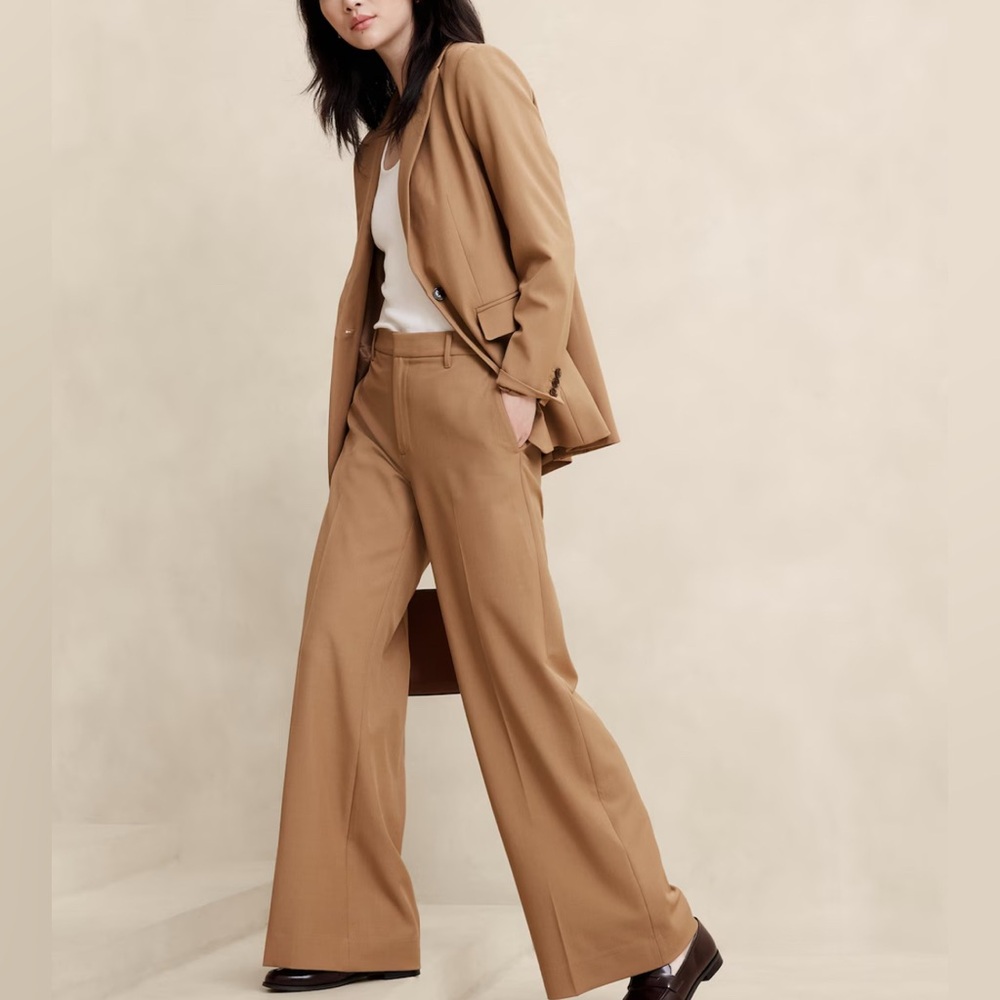 Banana Republic Wide Leg Sculpted Trouser NWT